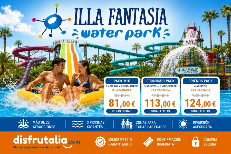 Isla Fantasia Parque acuático - Descubre los packs económicos